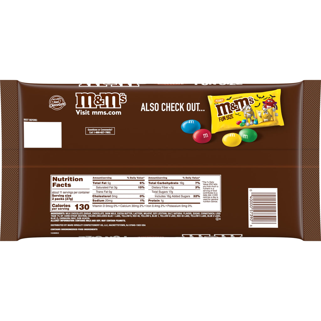 M&M's Milk Chocolate Fun Size Halloween Chocolate Candy - 10.53oz Bag