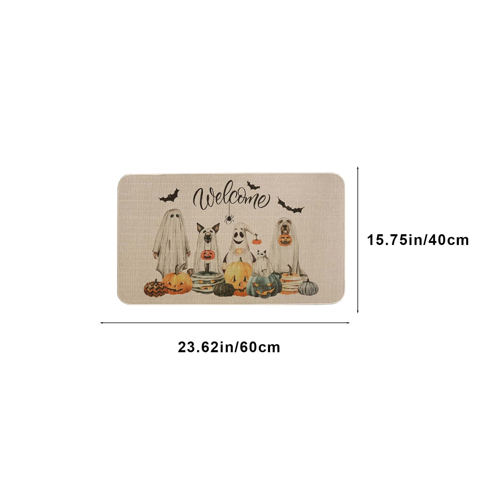 Pidgey Halloween Doormat,23*15" Cat With Pumpkin Outdoor Rugs For Thanksgiving Washable Fall Doormats Layered Front Door Mat For Porch/Farmhouse/Entryway/Patio Orange Rugs Christmas Decor