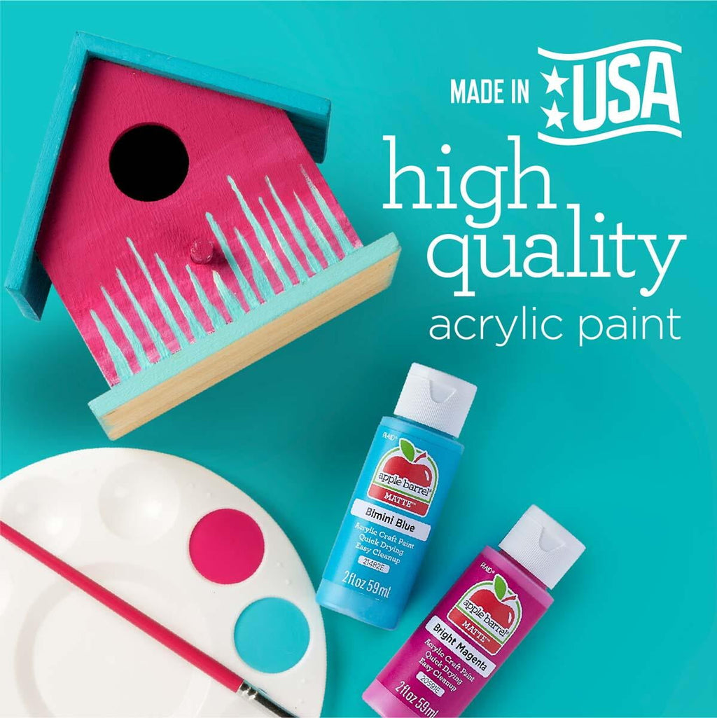 Apple Barrel Acrylic Craft Paint, Matte Finish, White, 8 fl oz