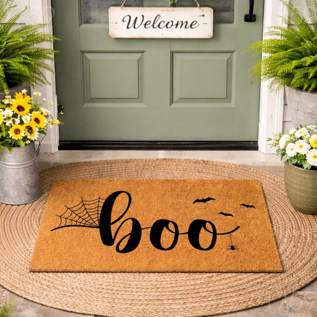 Boo Halloween Door Mat | Funny Doormat | Welcome Mat | Funny Door Mat | Fall Autumn Decor Gift | Home Doormat | Custom Doormat