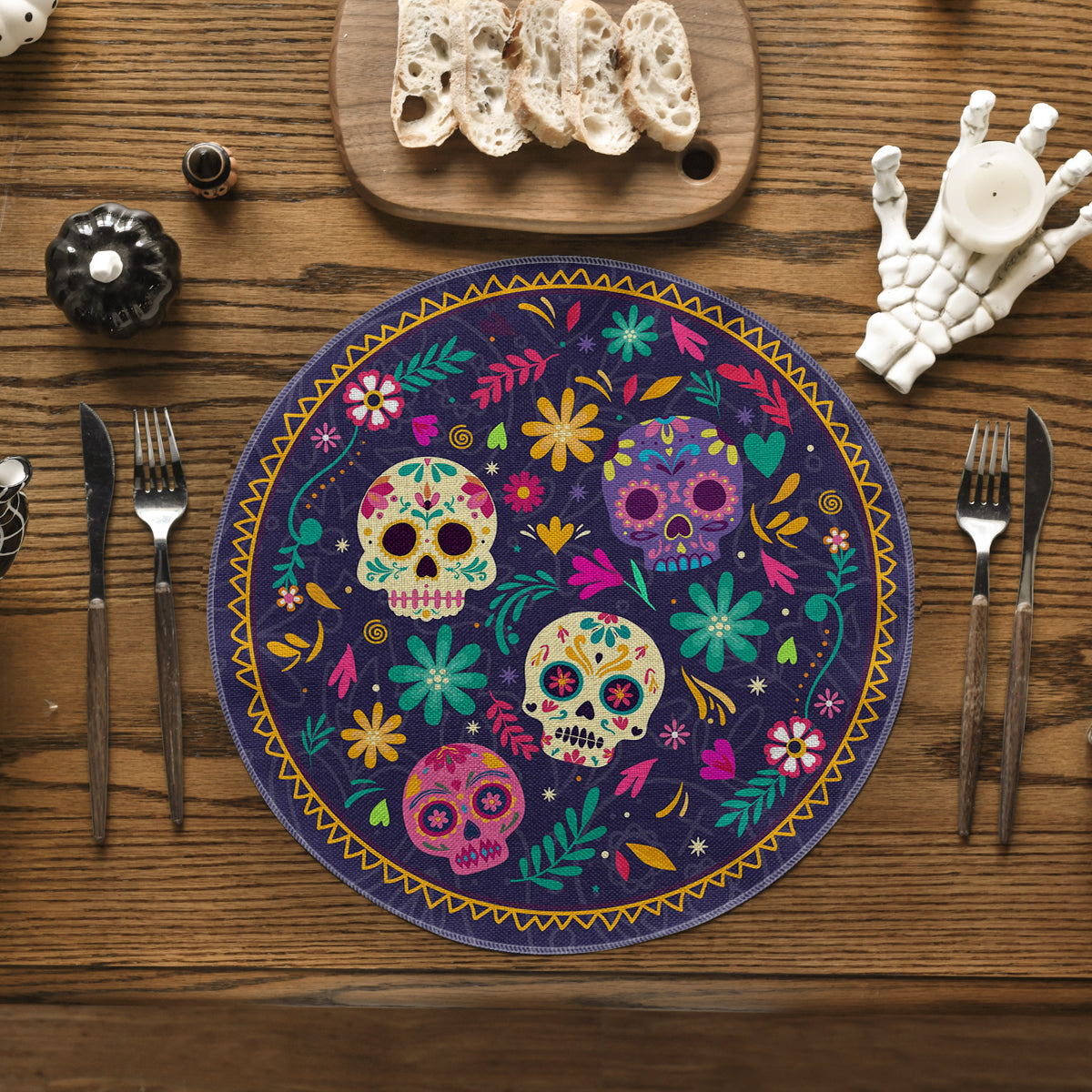 Sm:)e Halloween Table Runner Ghost Pumpkin 13x72 Inch, Halloween Party Kitchen Dining Indoor Outdoor Decorations,Orange