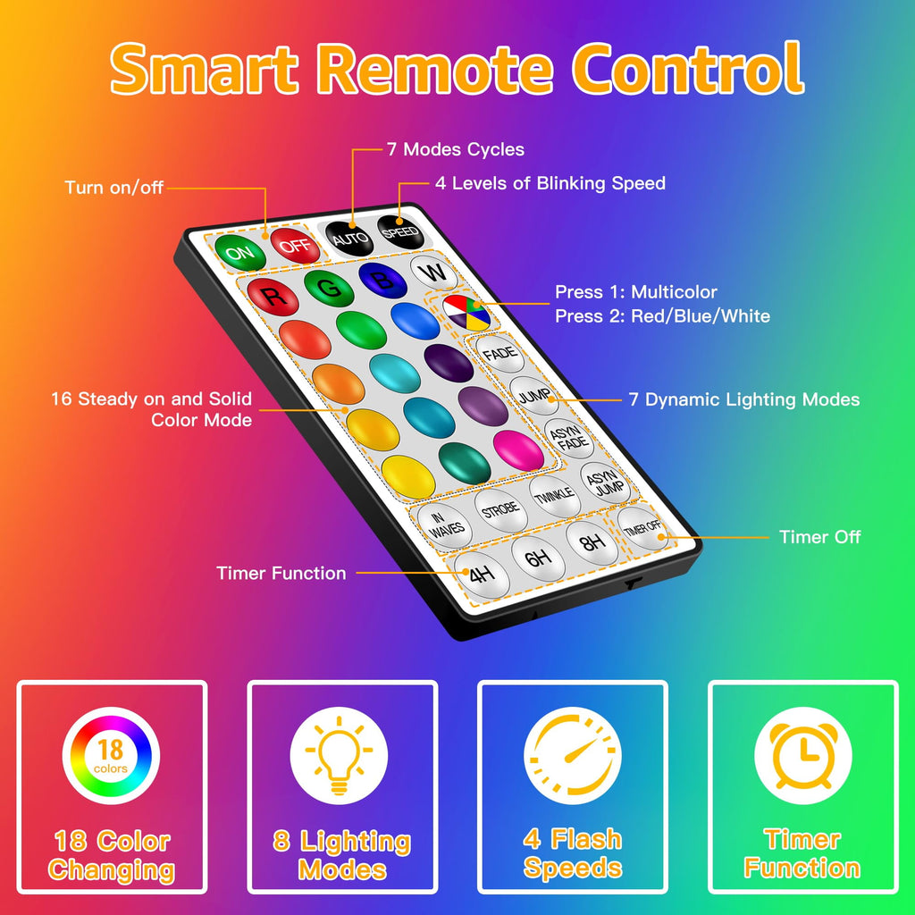 39FT 100 LEDs Rope Lights, 16 Colors Changing Lights with Remote, USB Powered Clear Tube Fairy Light Waterproof for Wedding Christmas Party Indoor Outdoor Decorations