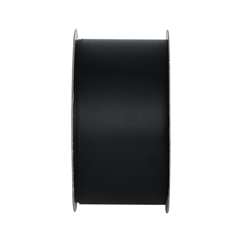 Gwen Studios 1.5" Black Satin Ribbon, 7 Yards