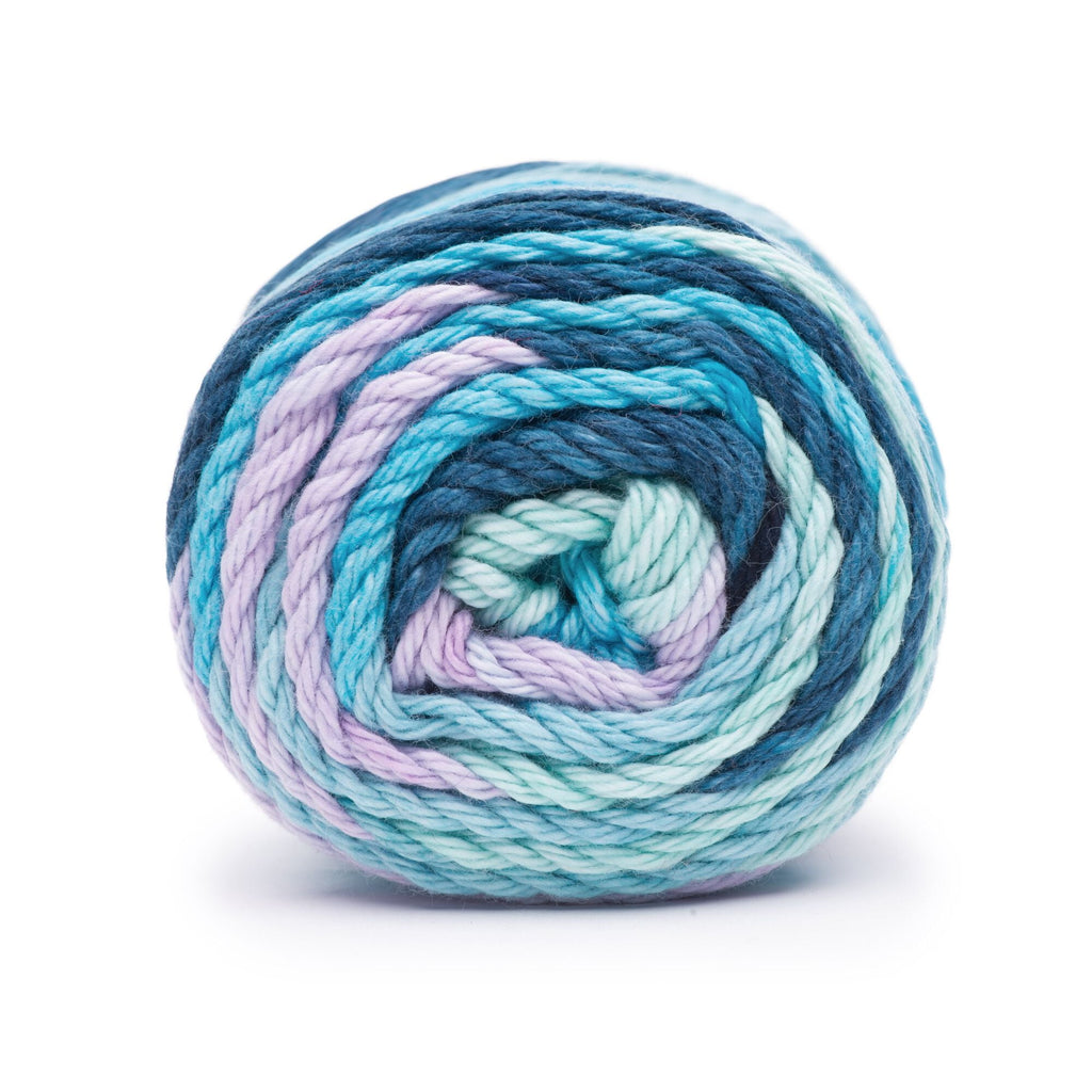 Peaches & Creme Stripey 4 Medium Cotton Yarn, Evening Sea 2oz/56.7g, 102 Yards