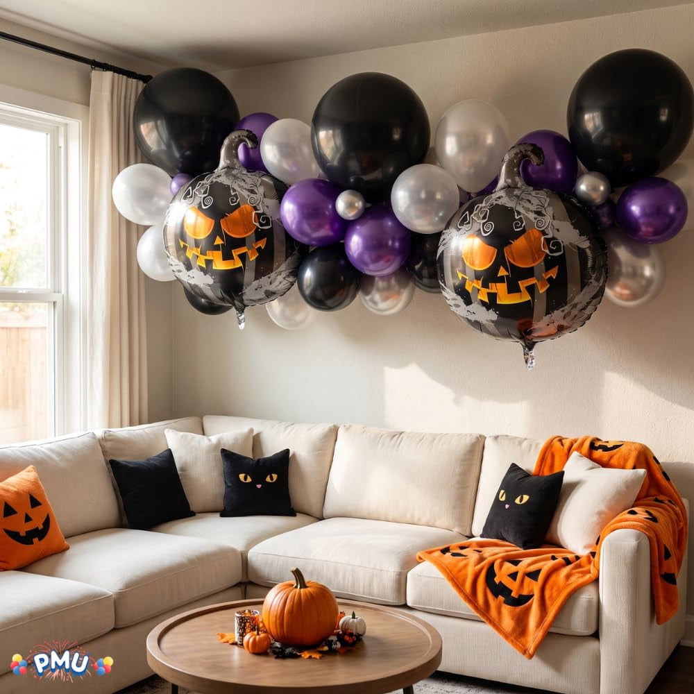 PMU Halloween Flying Ghost 24 Inch Mylar-Foil Balloon (10/pkg) Pkg/1