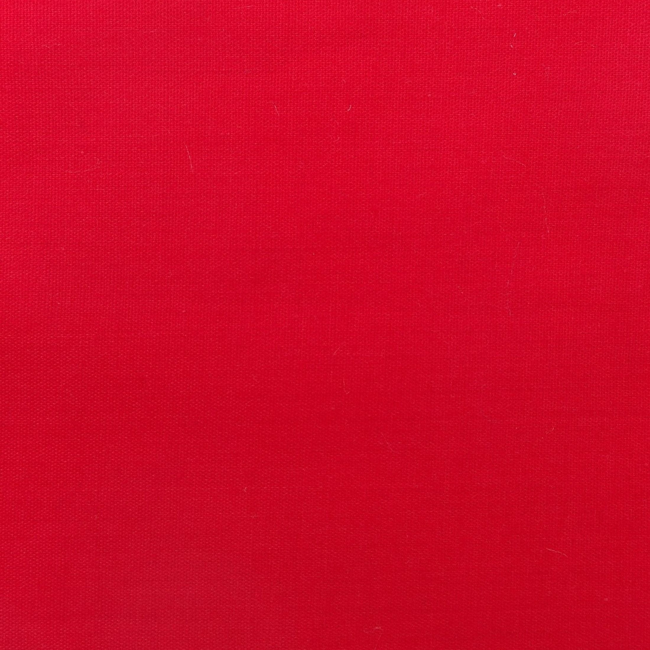 Shason Textile 2 Yard Cut Poly Cotton Fabric, Red, 44" Wide for Craft & Quilting Projects