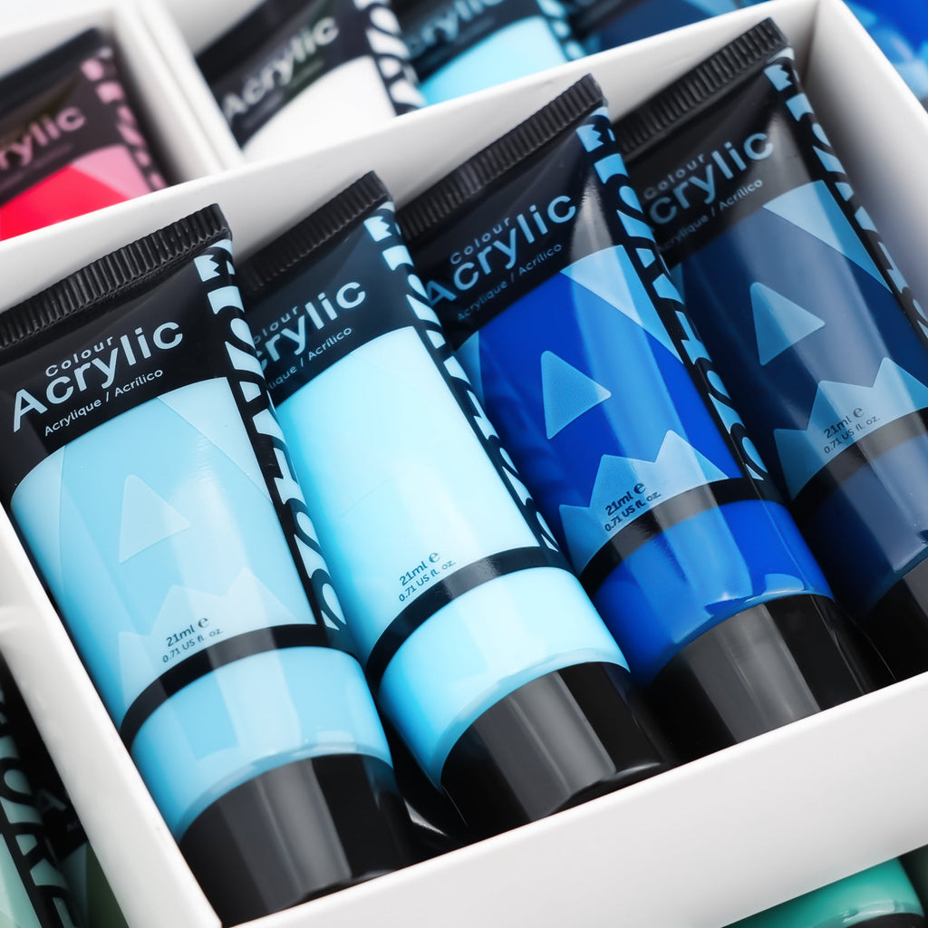 AUREUO Galaxy Glitter Acrylic Paint Set - 8 Twinkle Colors 0.71 Fl Oz / 21ml Tubes Sparkling Art Paints for Crafts Decor Non-toxic Painting Supplies for Artists