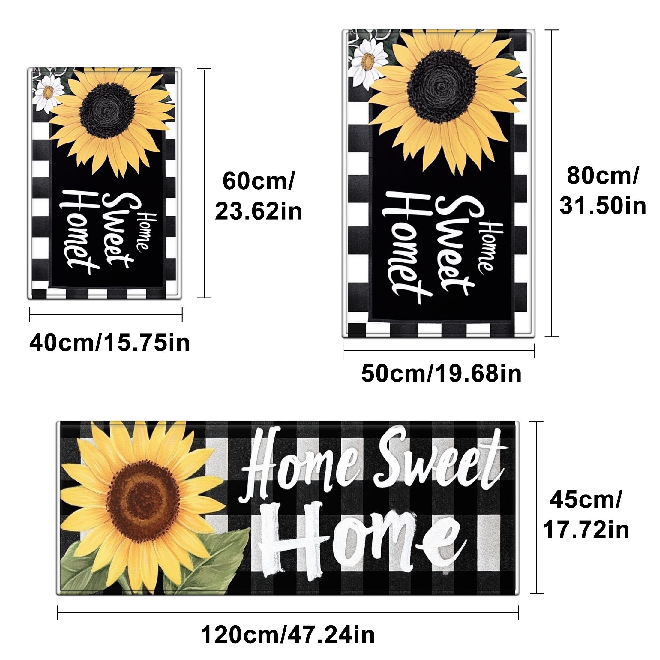 YIMEIS Halloween decoration Kitchen rugs Washable flannel Printed Area Rug and Mats DoorMats, bath mat,Autumn and Winter Festival Decoration-Halloween Undead 15.7'' x 23.6''