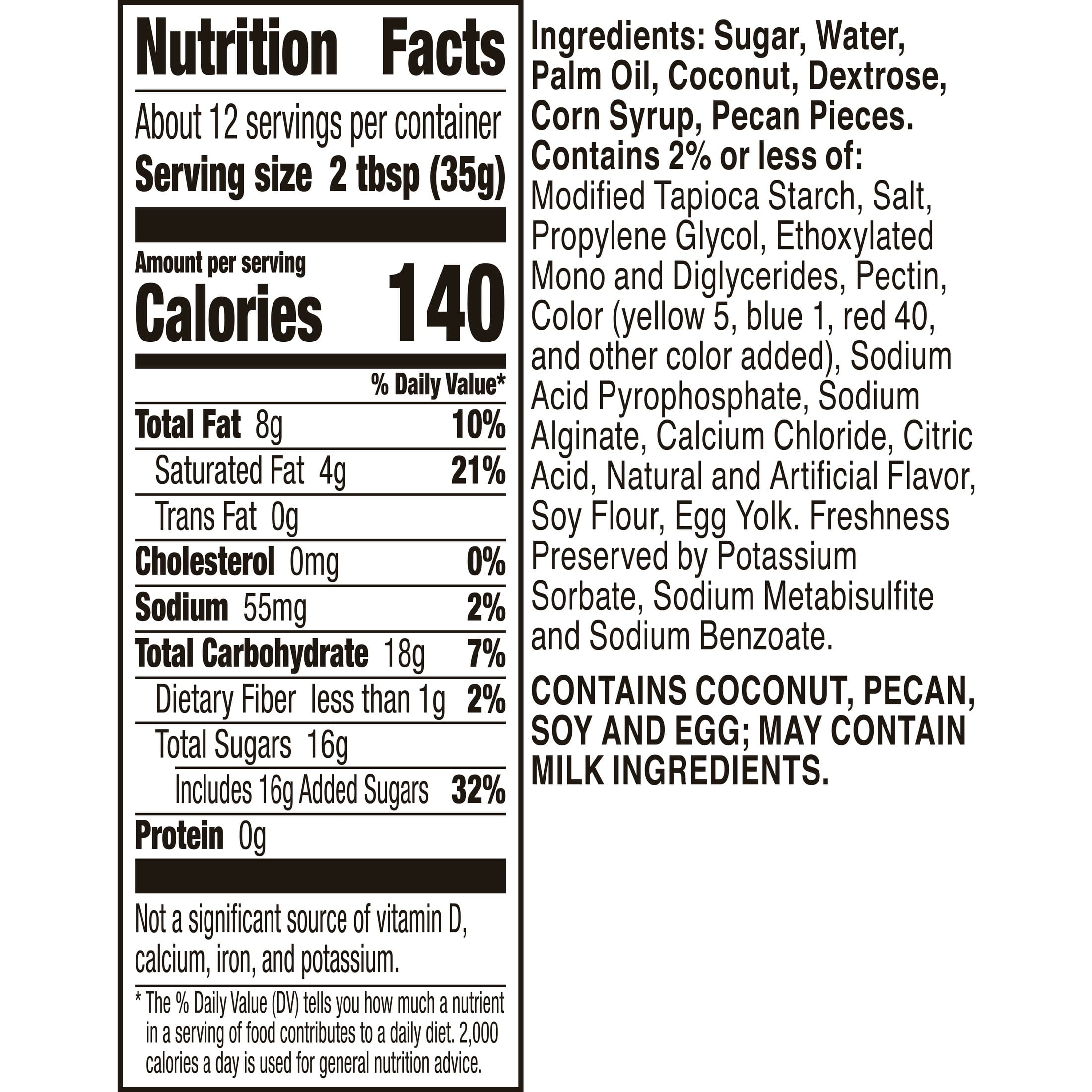 Betty Crocker Rich and Creamy Coconut Pecan Frosting, Gluten Free, 15.5 oz