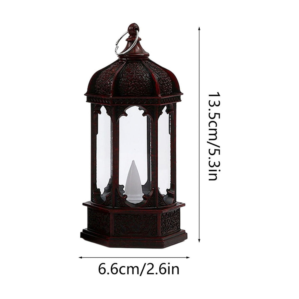 Djiypn Mini Lanterns 2Pack LED Small Lanterns Decorative Indoor Outdoor Hanging Lantern Decorative Candle Light Farmhouse Decor for Weddings Western Camping Party Halloween Christmas Decorations