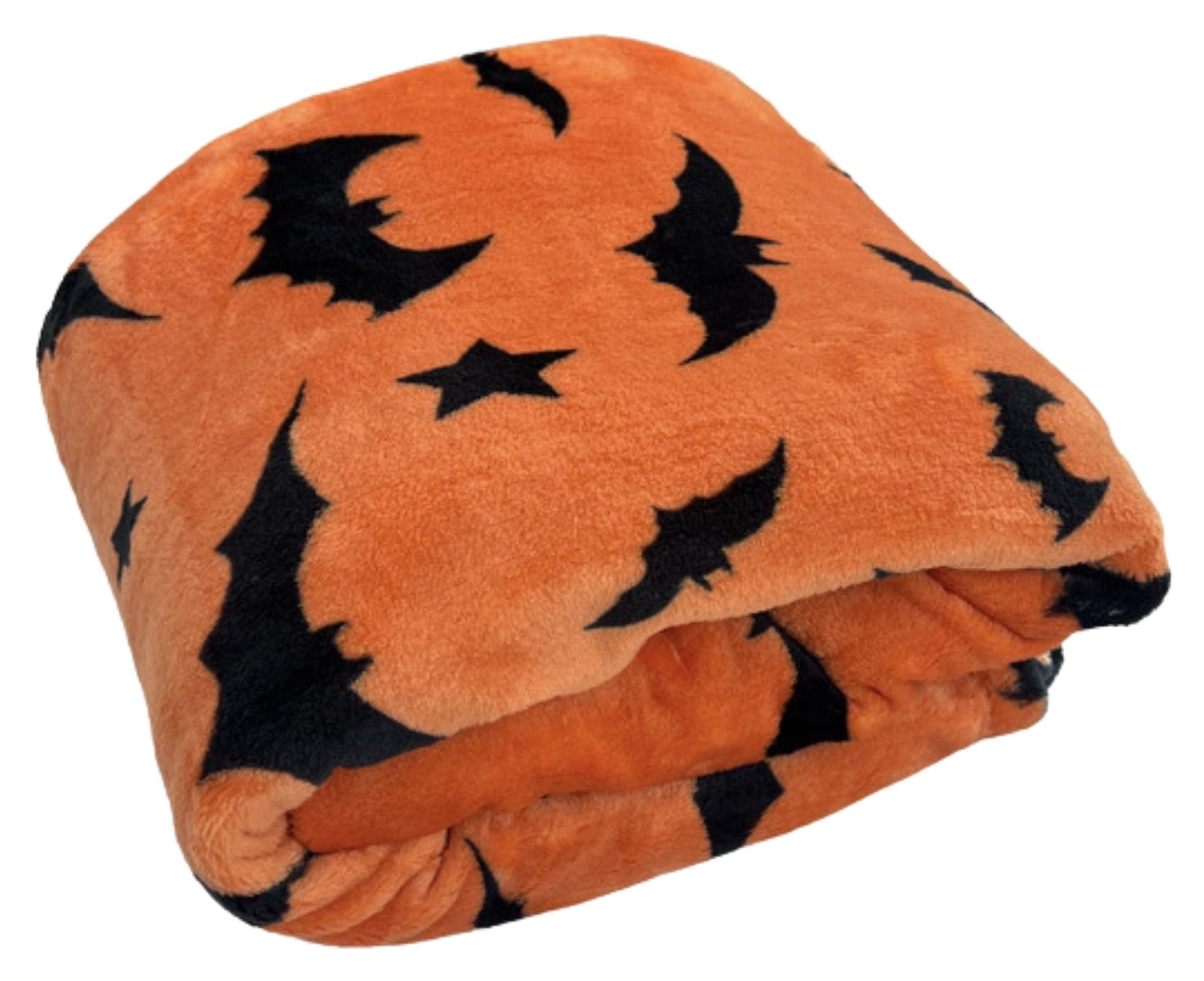 Serafina Home Halloween Throw Blanket: Fuzzy Boo! Jack O'Lantern Spider Webs Skull and Black Cats Print on Velvet Fleece for Sofa Bed Couch Chair Dorm
