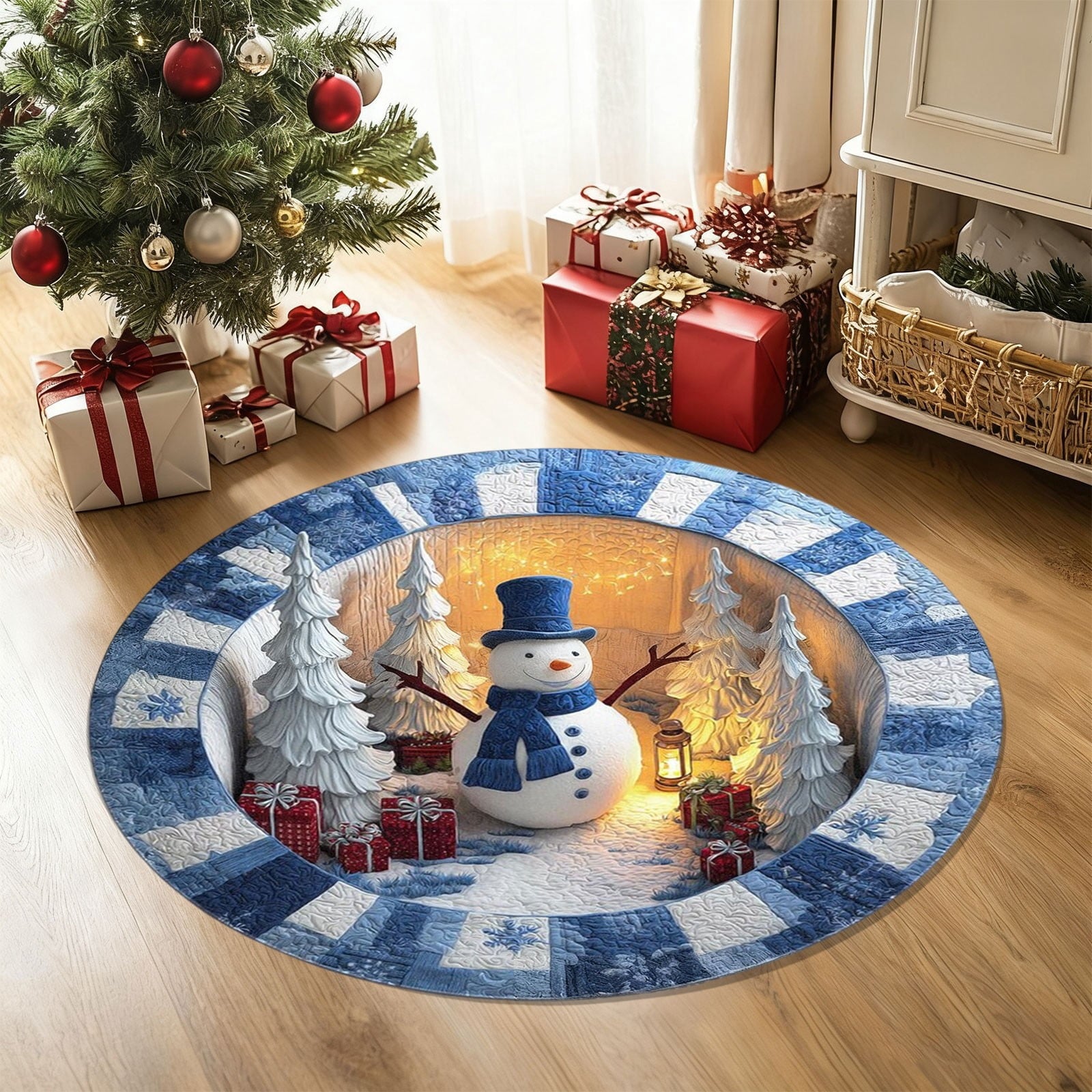 Mats Savings YZEGDCH Christmas Reindeer Rugs- Green Rugs for Living Room Christmas Doormat Indoor Outdoor Entrance Floor Rug Non Slip Winter Christmas Decor Rubber Welcome Mats