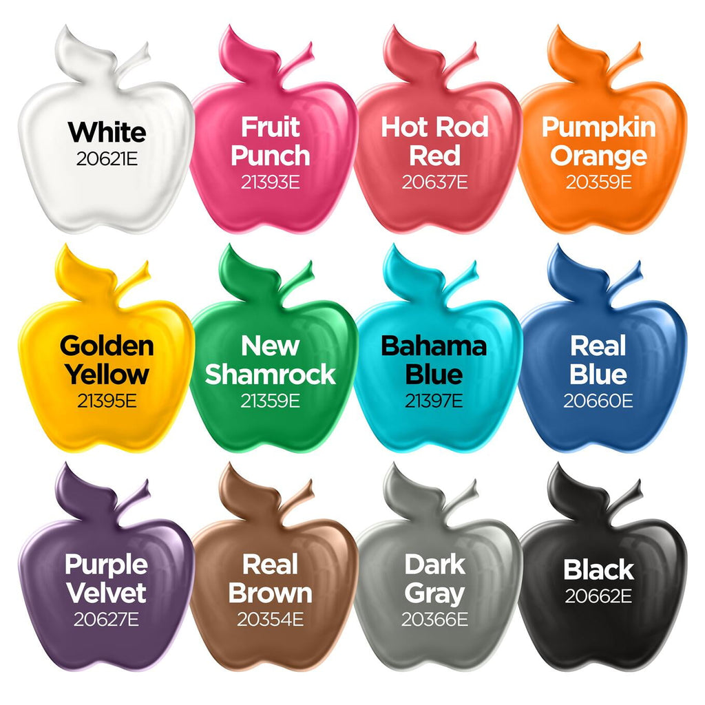 Apple Barrel Gloss Acrylic Craft Paint Set, 2 fl oz, Glossy Brights, 12 Piece