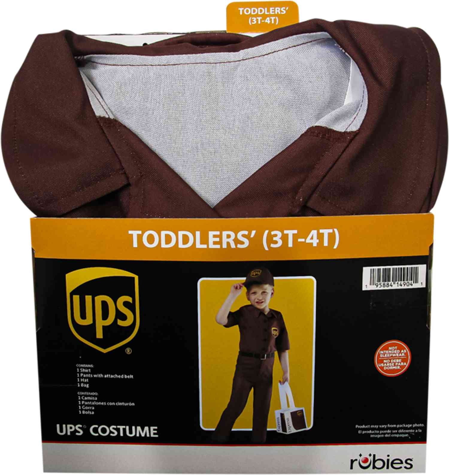 UPS Halloween Costume for Children, Boy's Size S (6/7), by Rubies