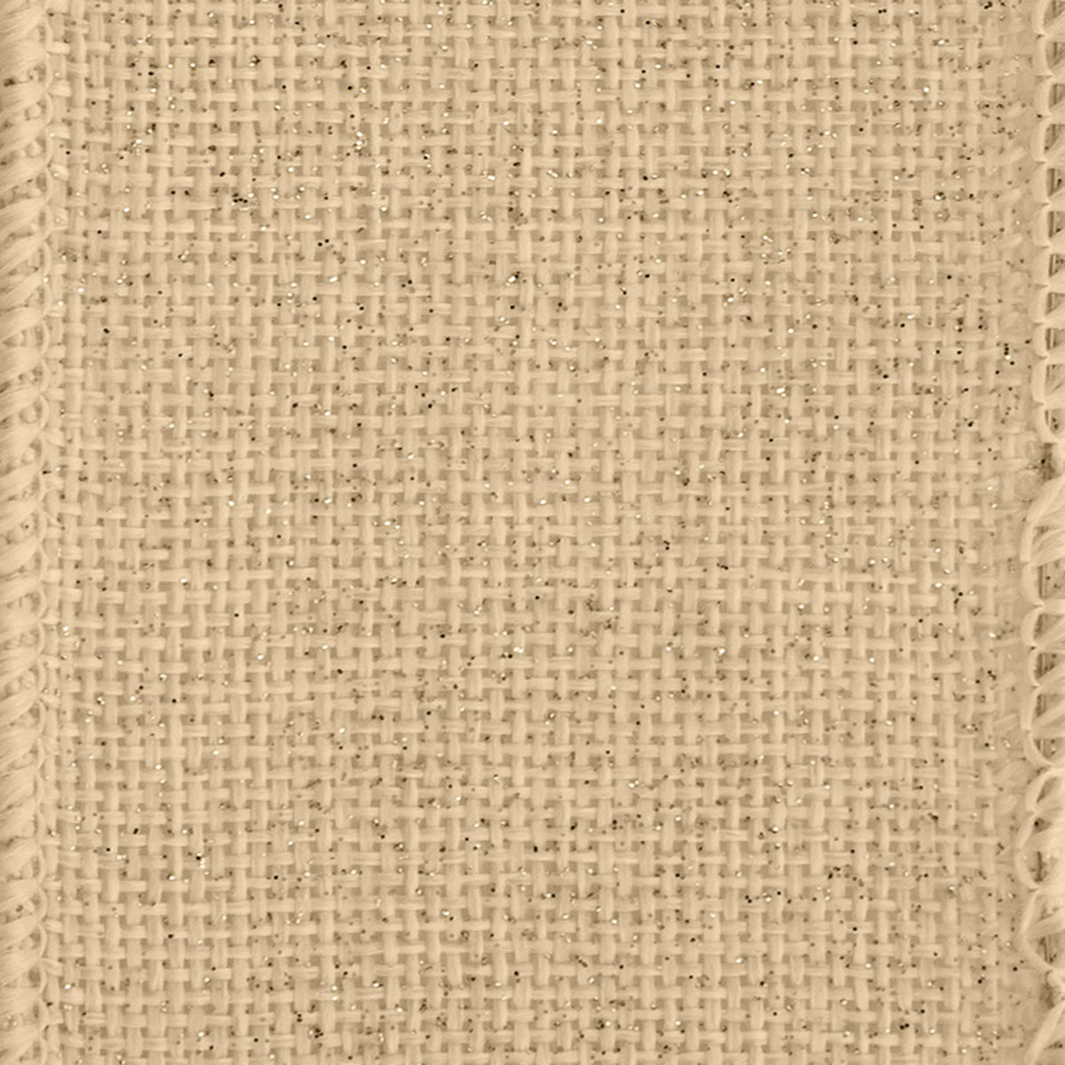 (2 pack) Offray Ribbon, Natural 2 1/2 inch Woven Burlap Woven Ribbon, 9 feet