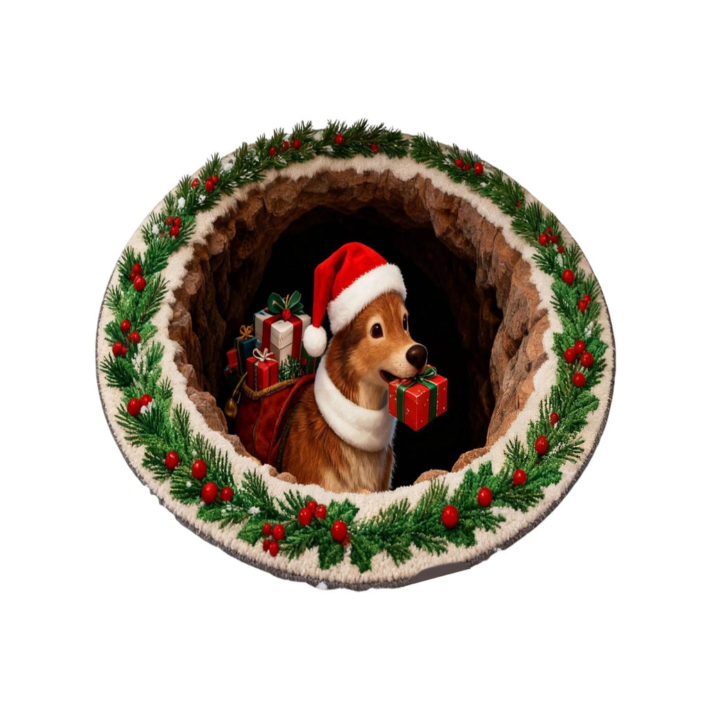Tupukom Gifts Under 5 Dollars Christmas Doormat With Non Slip Indoor Christmas Welcome Mat with Absorbent & Dirt-Trapping, Outdoor Christmas Tree Door Mat Front Porch Decor 16" x 24" Inch
