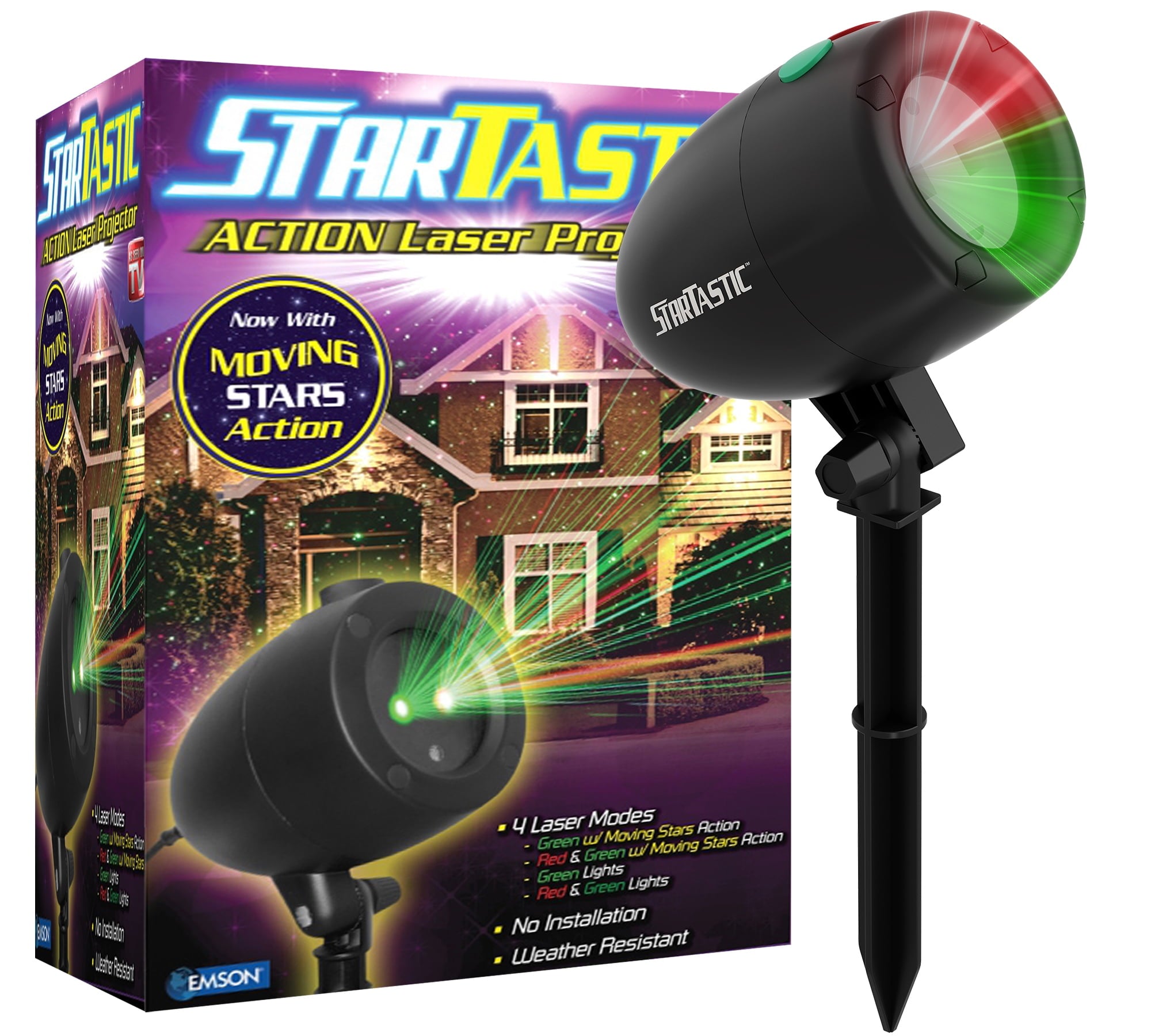 Startastic Laser Projector Lights Outdoor Indoor Holiday Star Lights for Halloween Christmas New Years Waterproof