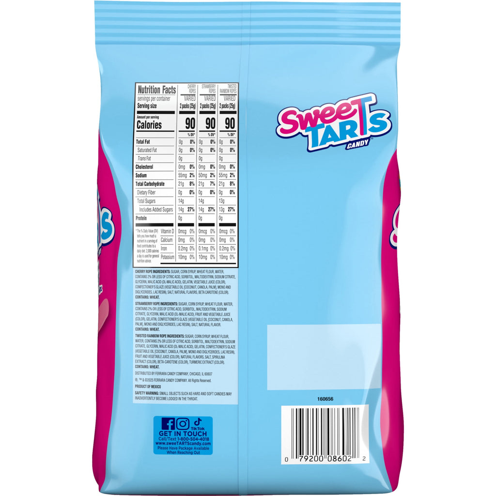SweeTARTS Ropes, Halloween Candy Variety Mix Bag, Treat Size, 36 Count