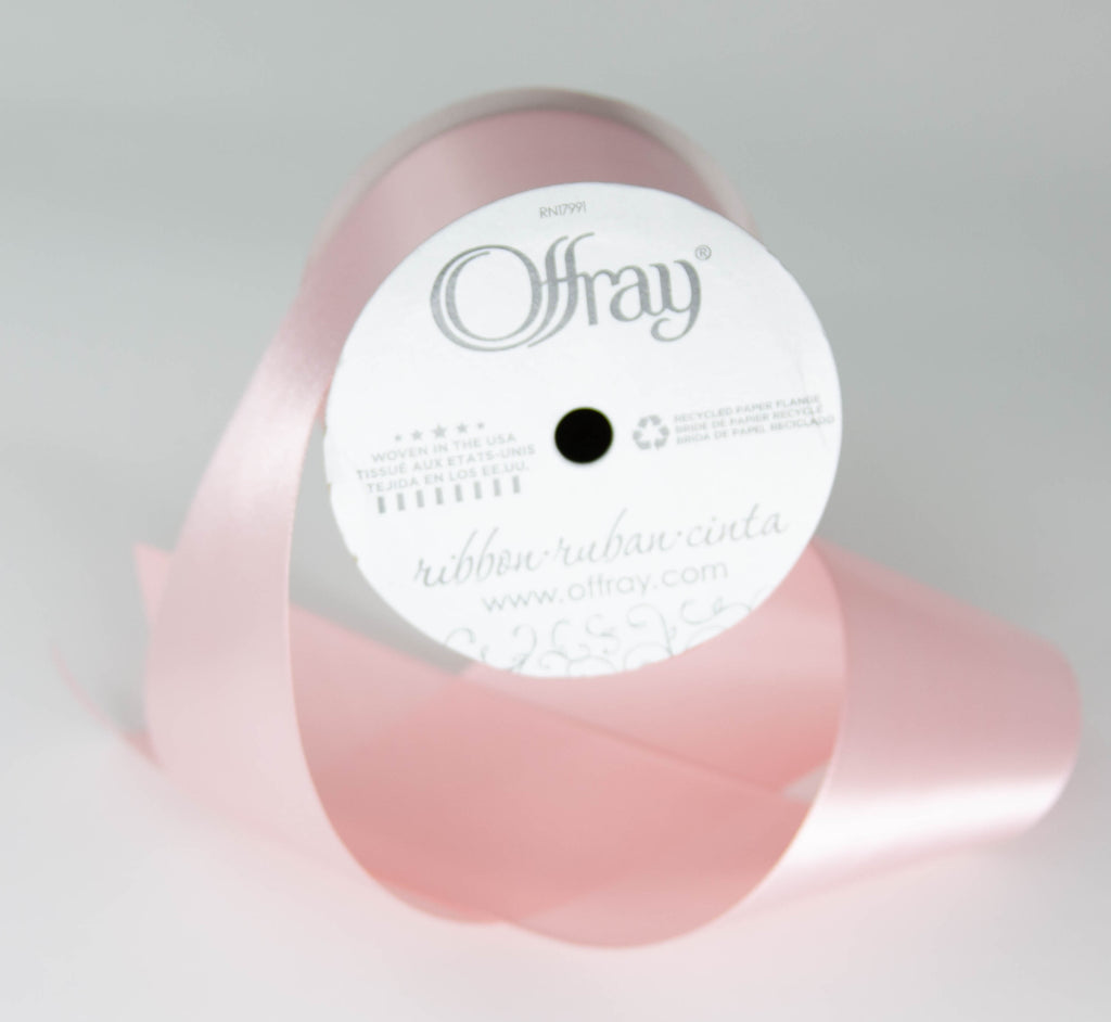 (2 pack) Offray Ribbon, Red 2 1/4 inch Single Face Satin Polyester Ribbon for Sewing, Crafts, and Gifting, 9 feet, 1 Each