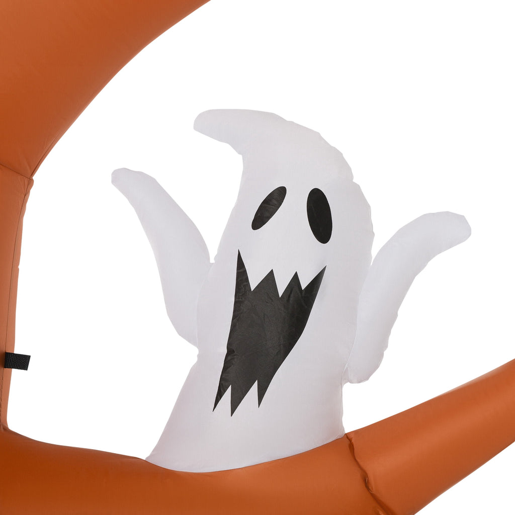 Outsunny 5' Halloween Inflatables Outdoor Decorations Ghost Tree with Pumpkins, Blow-Up LED Yard Decor Indoor Outdoor for Garden, Lawn, Party, Holiday