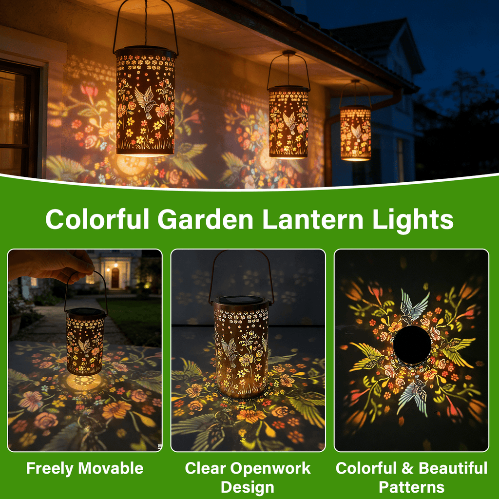 Colorful Solar Lanterns IP65 Outdoor Waterproof, Mother's Day Gifts for Women Mom Grandma - LED Colorful Sunflower Solar Lights Metal Hanging Lantern for Patio Yard Porch