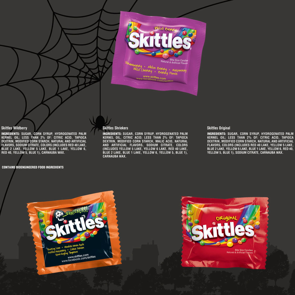 Skittles Fun Size Chewy Halloween Candy Variety Pack - 50 Ct Bulk Bag