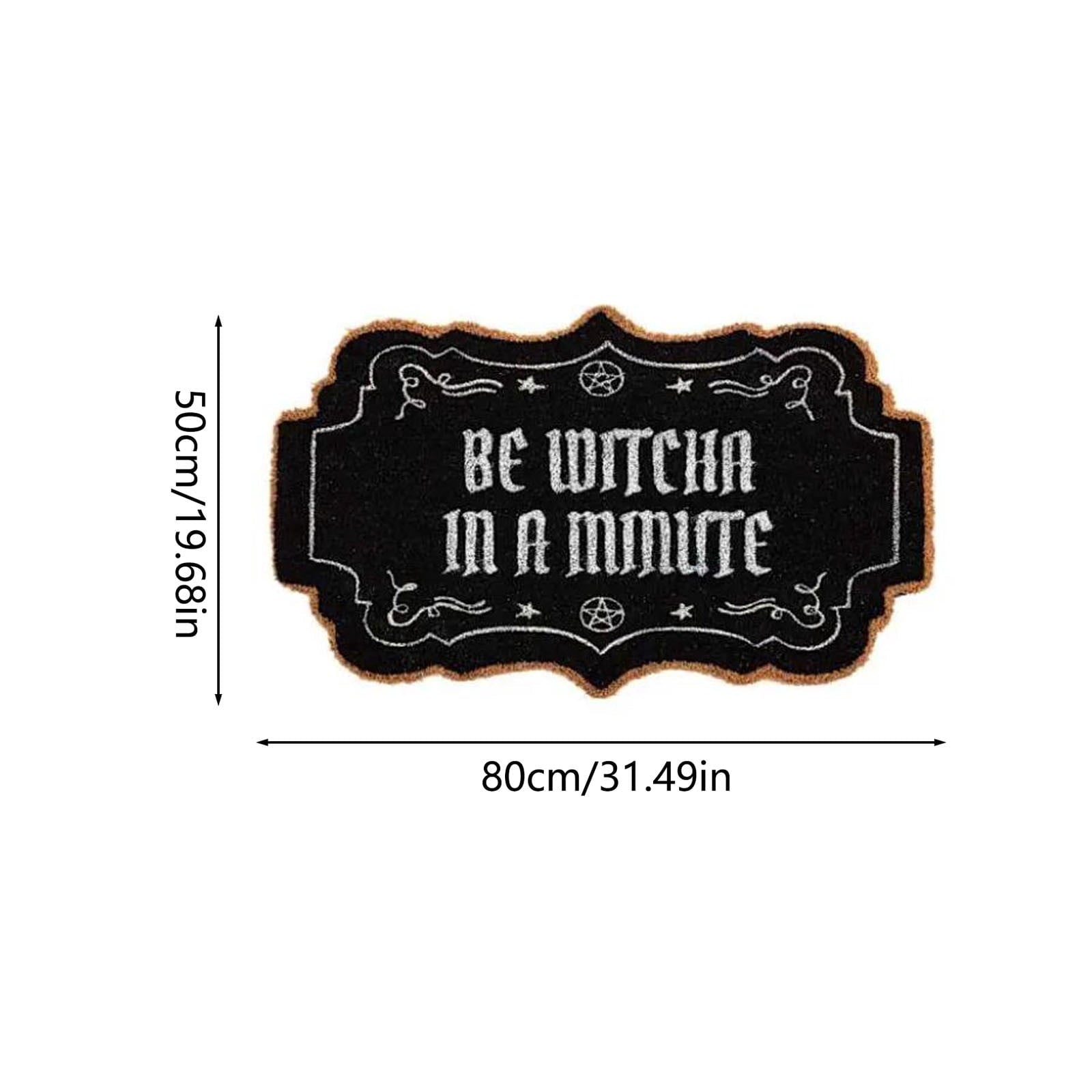 Tepsmf Halloween Doormat 19.7x31.4IN Soft Non Slip Halloween Bathroom Rug For Front Doors Porches And Witch-themed Home Decor