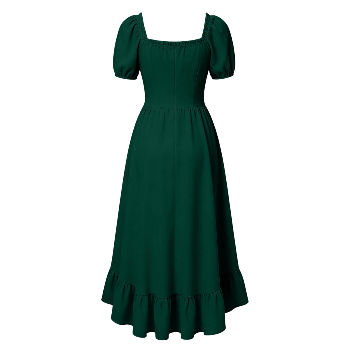 Gothic Dresses for Women Medieval Renaissance Halloween Costume Lace Up Corset High Low Ruffle Hem Square Neck Vintage Gown