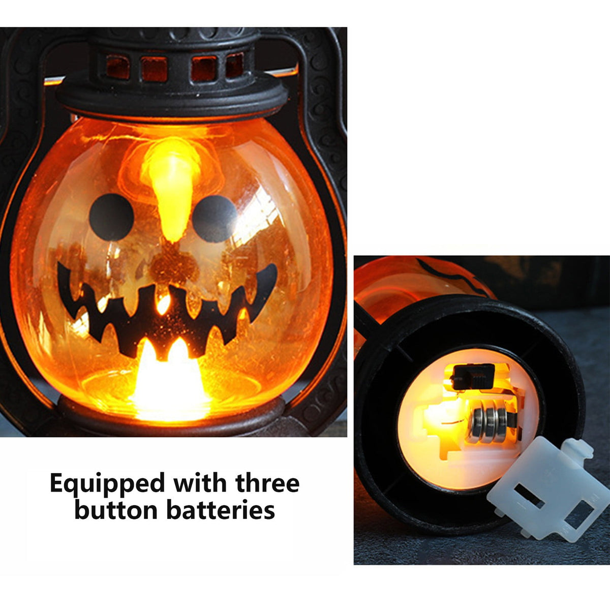 halloween decor Retro decorative battery light, flameless LED candle light, Halloween retro light, handheld Halloween light