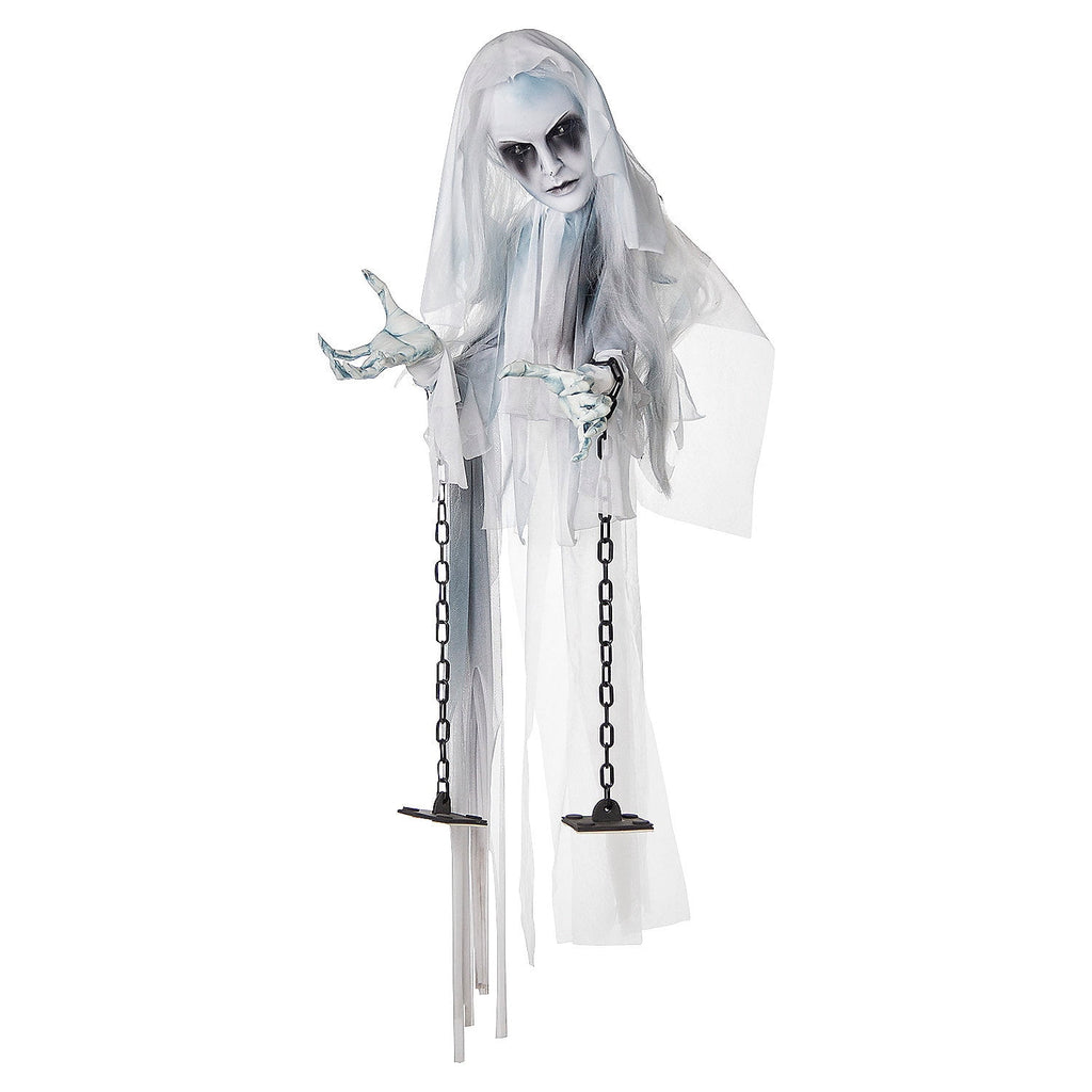 Fun Express 4 Ft. Hanging Ghostly Girl Animated Prop