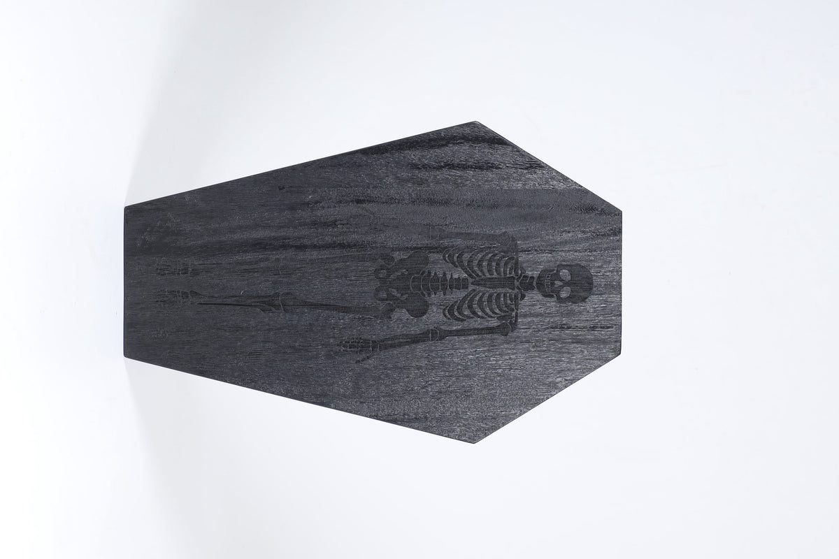 Way To Celebrate Halloween Black Mango Wood Coffin Serving Board