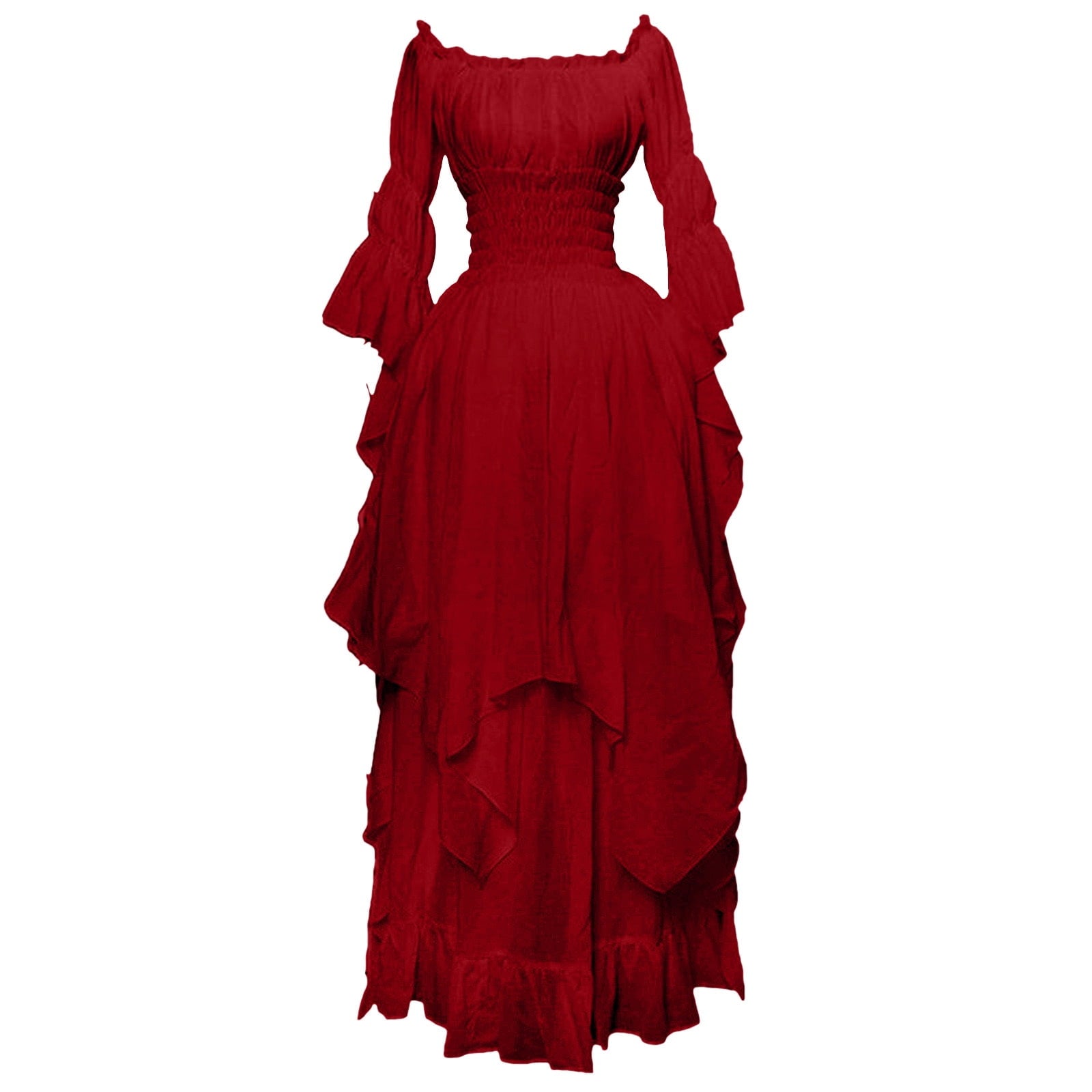 LYXSSBYX Maxi Dresses for Women Women's Long Sleeve Neck Dress Floor Length Cosplay Dress Plus Size Dress