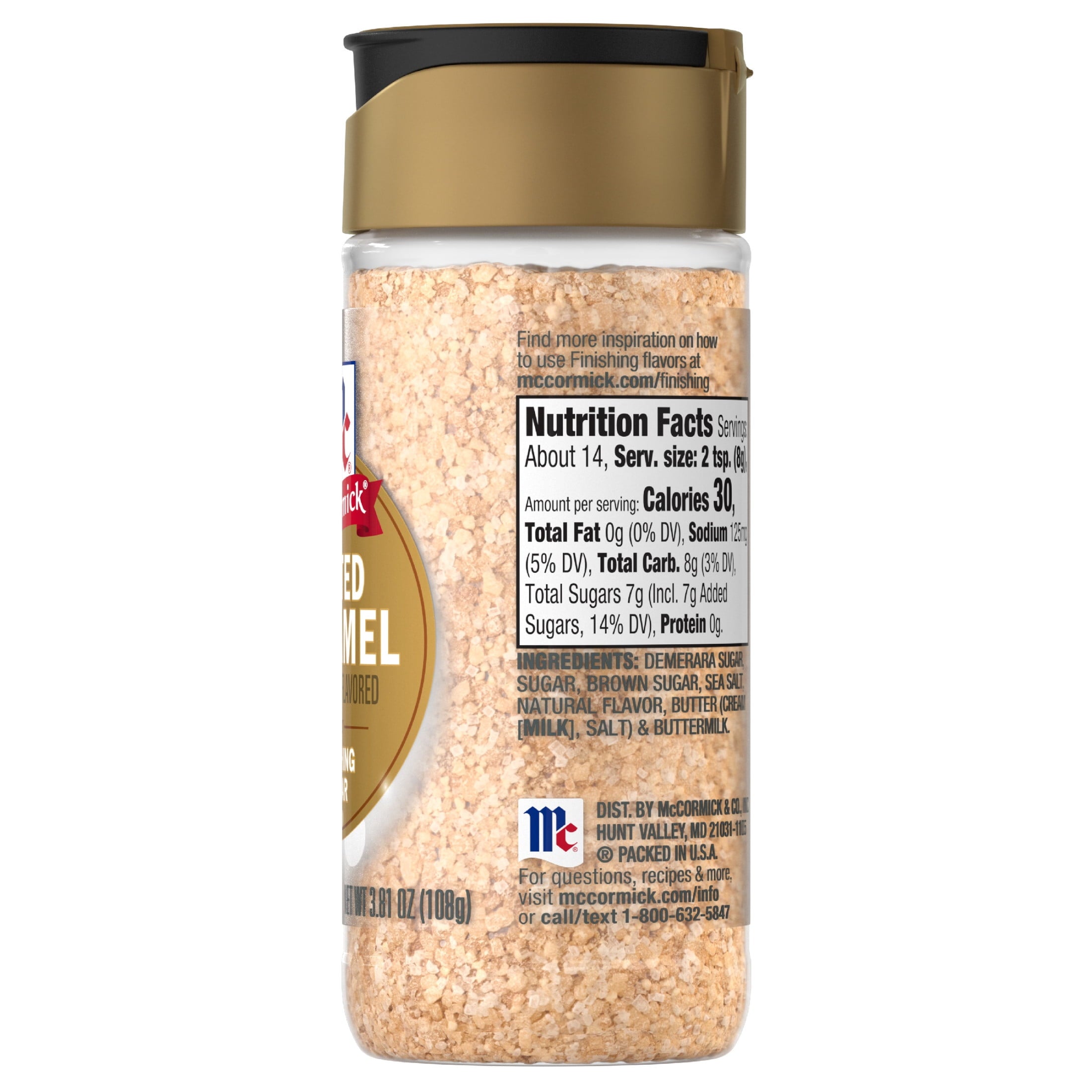 McCormick Salted Caramel Finishing Sugar, 3.81 oz Bottle