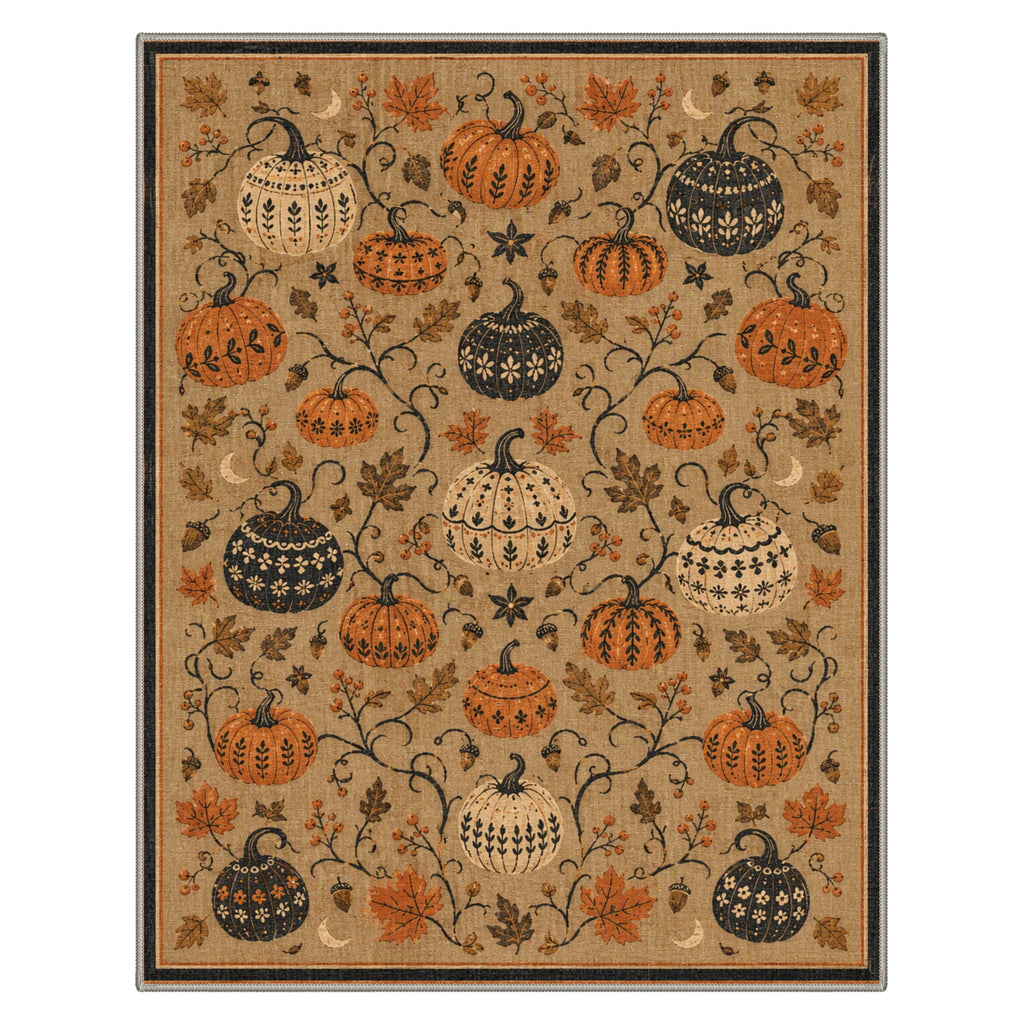 GENIMO 2'x3' Halloween Doormat, Washable Non Slip Soft Vintage Witch Outdoor Door Mat for Front Door Covered Porch Patio Entryway, Burnt Amber