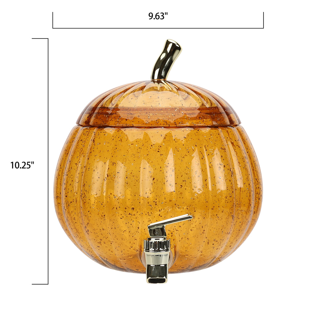 Way to Celebrate Halloween Orange Acrylic Pumpkin Beverage Dispenser, 1.5 gal