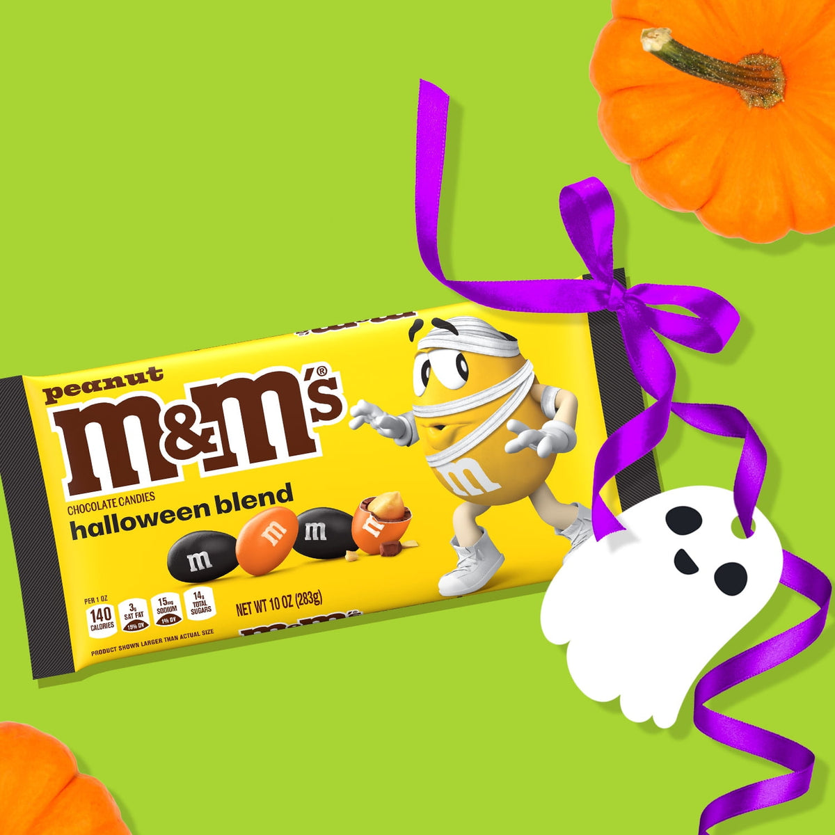 M&M'S Peanut Milk Chocolate Halloween Mix Halloween Chocolate Candy - 10 oz