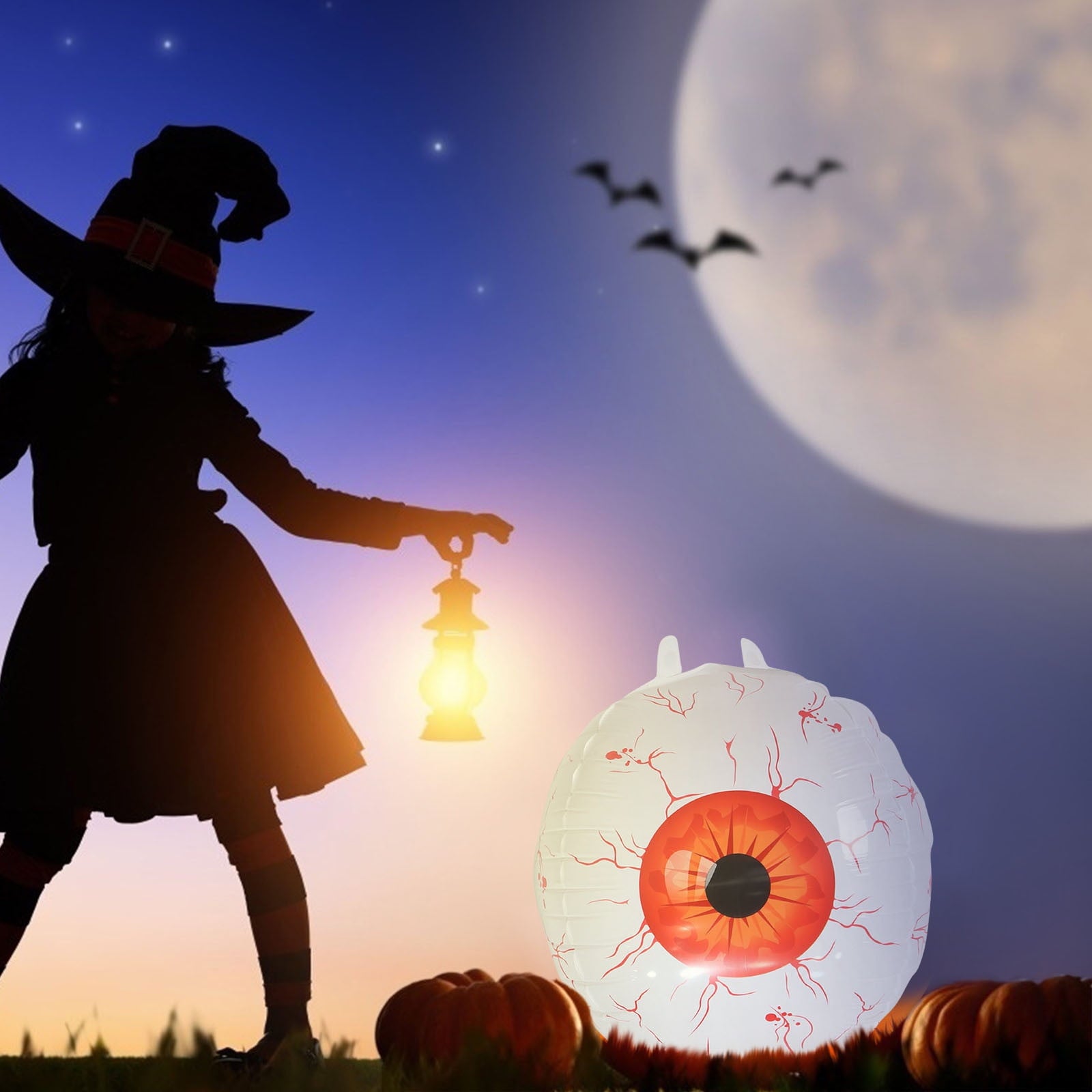 Water Resistant Inflatable Halloween Eyeball Decorations for Indoor and Outdoor Party Decor, for Garden and Courtyard Halloween Festivities