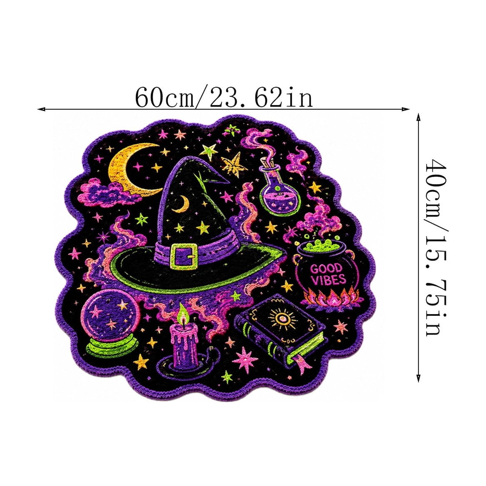 Halloween Rug 15.7"x23.6", Halloween Front Door Mat Outdoor Indoor Entryway Rug Welcome Floor Mat for Front Porch Patio Home Entrance Decor