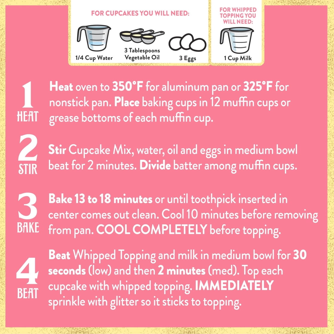 Betty Crocker Wicked For Good Vanilla Cupcake Kit, Color Changing, 12 Cupcakes, 11.4 oz