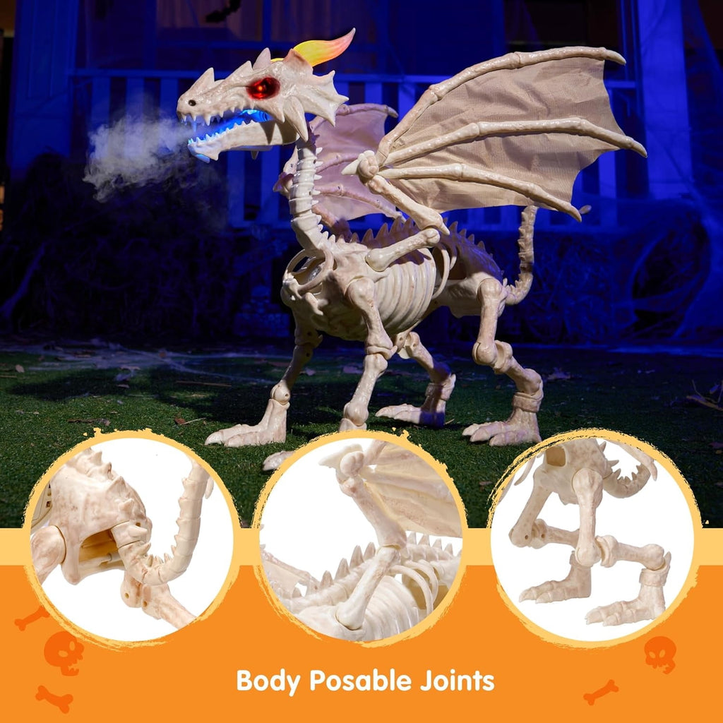 Joyfy 2 Pcs Duck Skeleton Halloween Decoration,4.5 Inch Posable Plastic Animals Halloween Skeleton for Indoor Outdoor Halloween Decorations,Haunted House Party Props