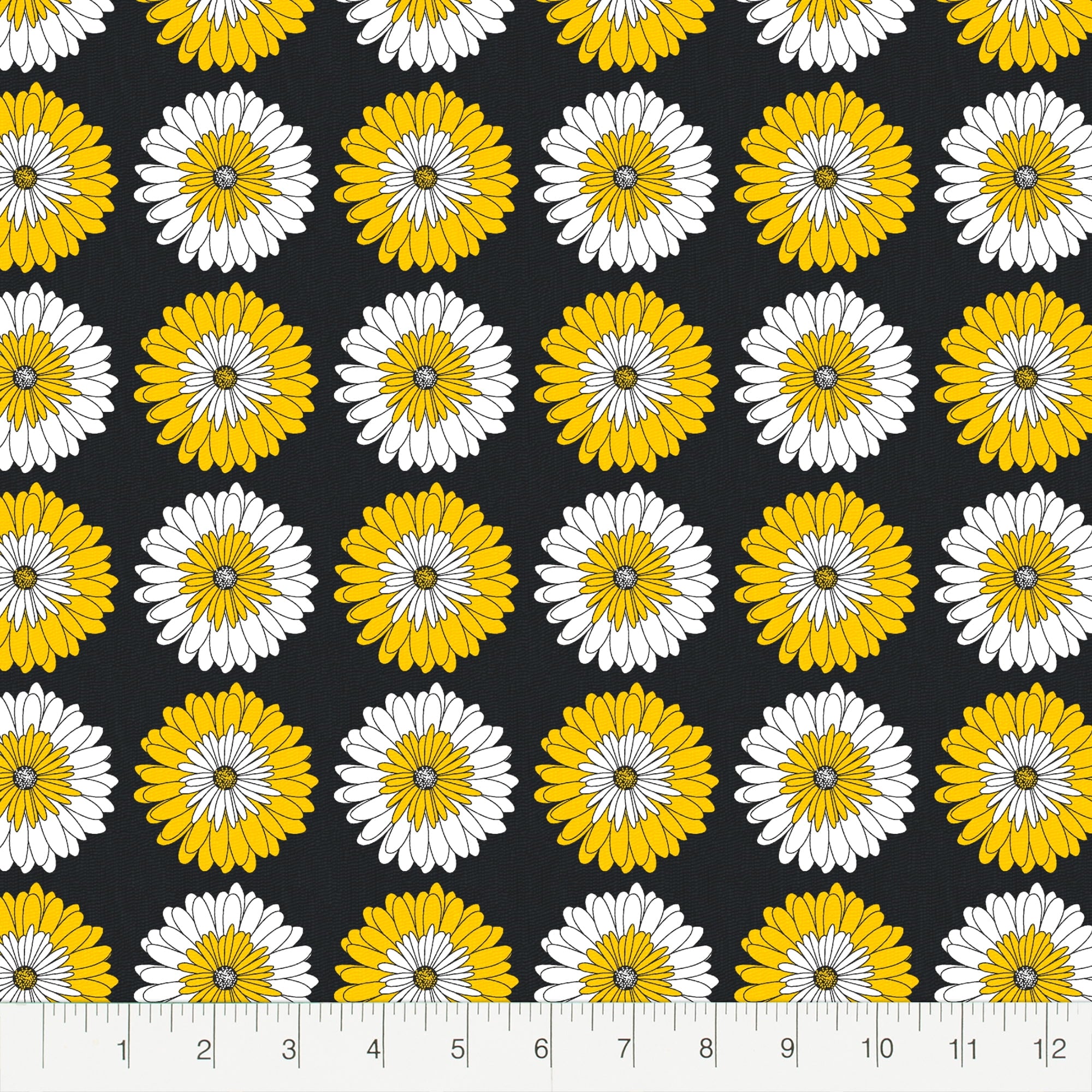 Fat Quarter 100% Cotton Daizy, Yellow, 18"x 21" for Quilting & Sewing, 1 Each