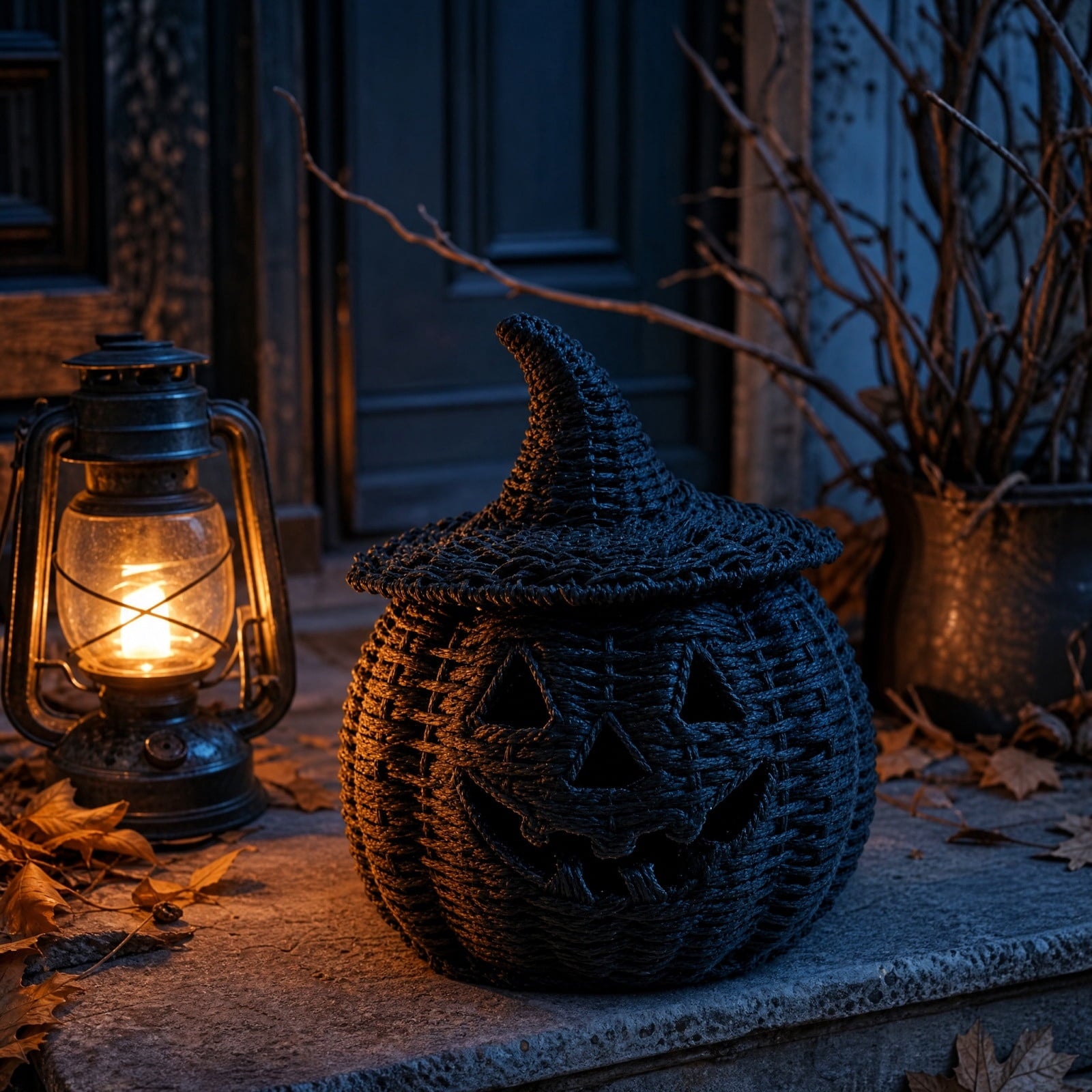 Halloween Decor Witch Hat Lamp, LED Halloween Night Light, Halloween Decorations Indoor, Witchy Decor for Shelf Mantel Table, Gothic Home Decoration