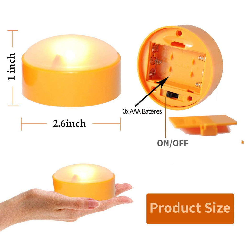 Halloween LED Pumpkin Lights Battery Operated - Orange Pumpkin Lights with Timer and Remote Halloween Decor - Halloween Jack-O-Lantern Decoration Outdoor - Flameless Pumpkin Candles 2-pack
