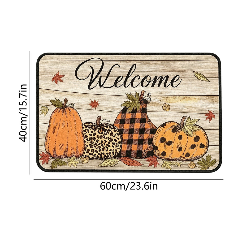 Autumn Door Mat for Entryway, 16x24 Inch, Fall-Themed Floor Doormat for Home Decor, Non-Slip Rug Mat for Living Room, Kitchen, Bedroom, Gifts for Fall Lovers (E)