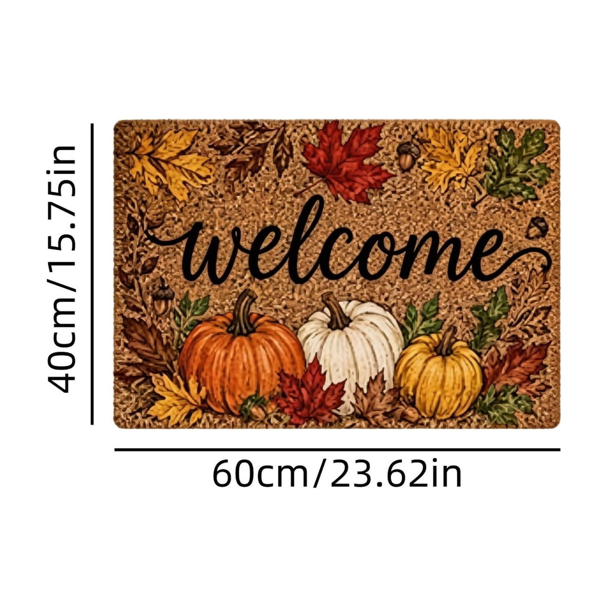 Autumn Door Mat for Entryway, 16x24 Inch, Fall-Themed Floor Doormat for Home Decor, Non-Slip Rug Mat for Living Room, Kitchen, Bedroom, Gifts for Fall Lovers (E)