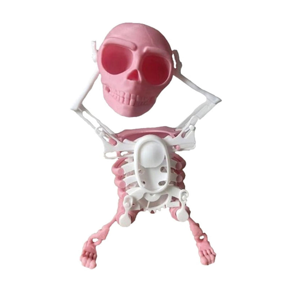 Skeleton Wind Up Toy - Dancing Swinging Mechanical Figure, Clockwork Animated Halloween Decoration, BPA-Free Plastic No Battery Needed Kids Room Decor