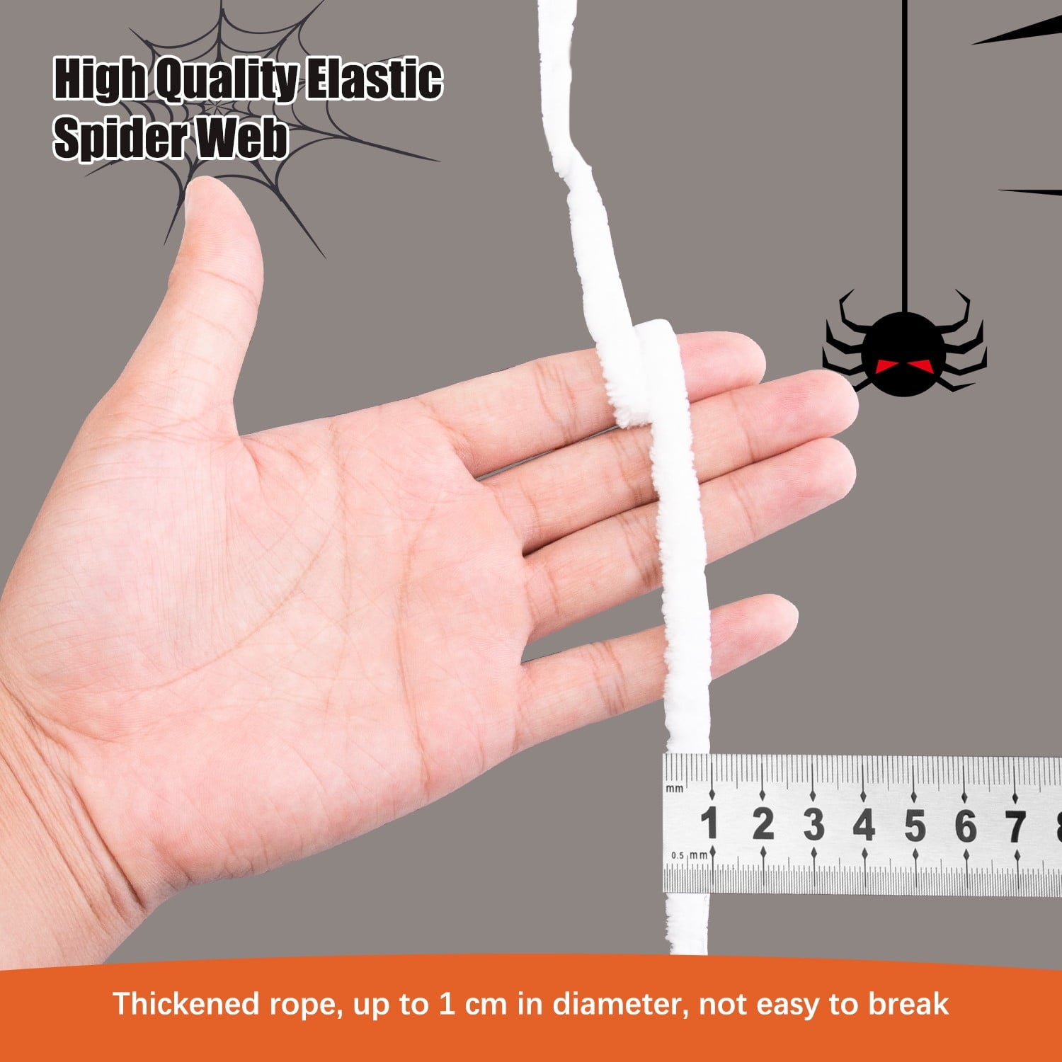 Innens 11.8ft Halloween 144 LED Purple Spider Web Lights with 35" Giant Spider Light up Cobweb Halloween Decorations for Indoor Ourdoor Garden Yard Home Patio (Black, 1Pc)