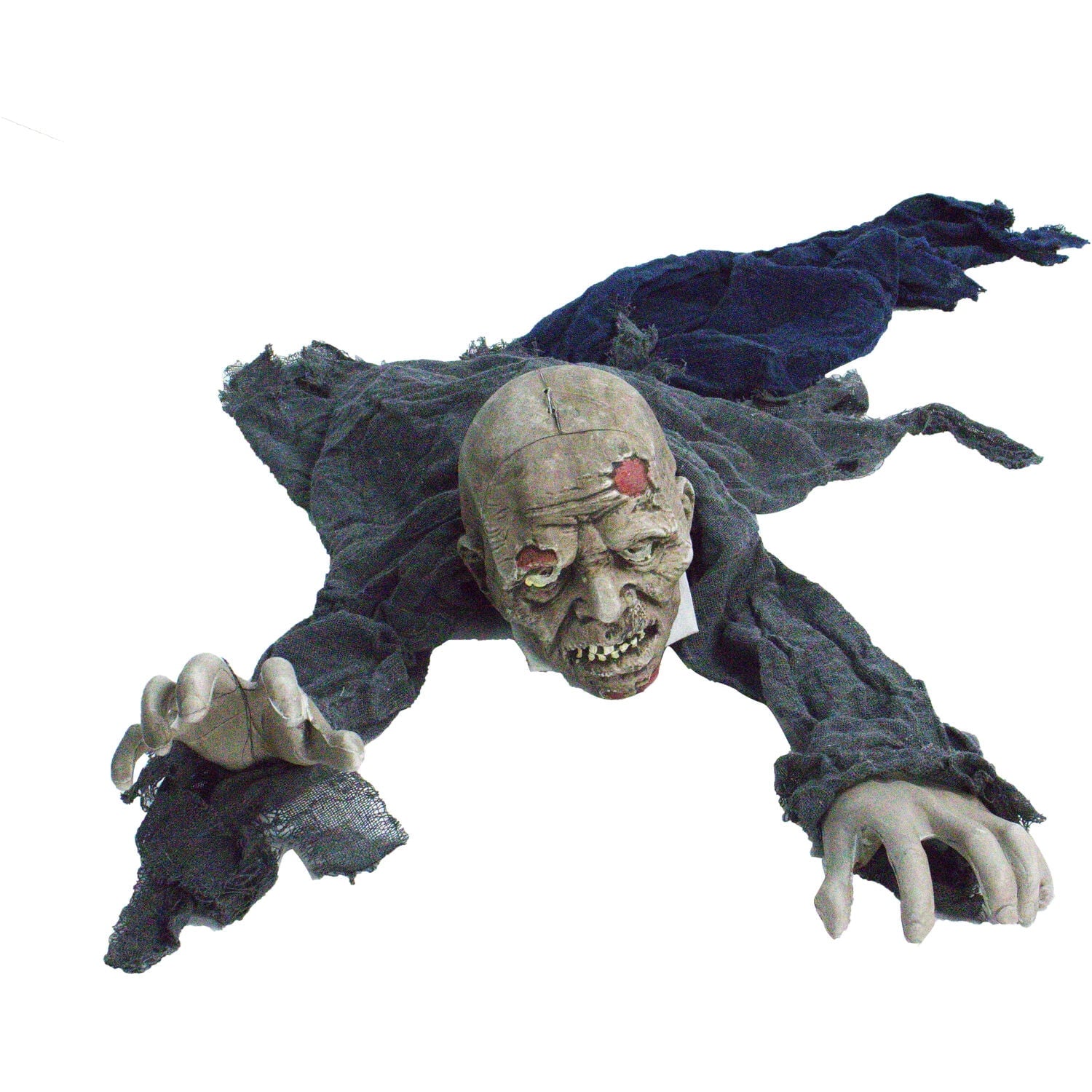 Haunted Hill Farm 5.1 ft Animatronic Zombie, Indoor/Outdoor Halloween Decoration, Flashing Red Eyes, HHGBZOMB-2LSA