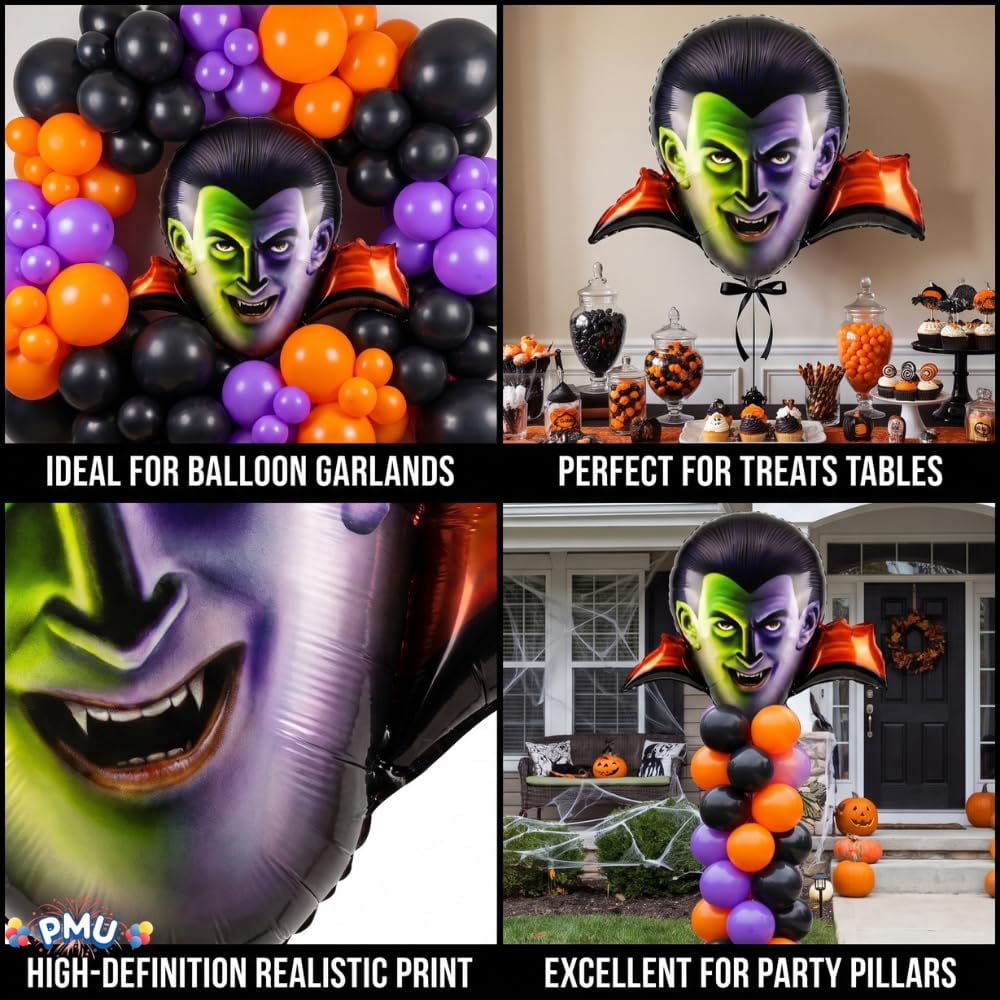 PMU Halloween Flying Ghost 24 Inch Mylar-Foil Balloon (10/pkg) Pkg/1