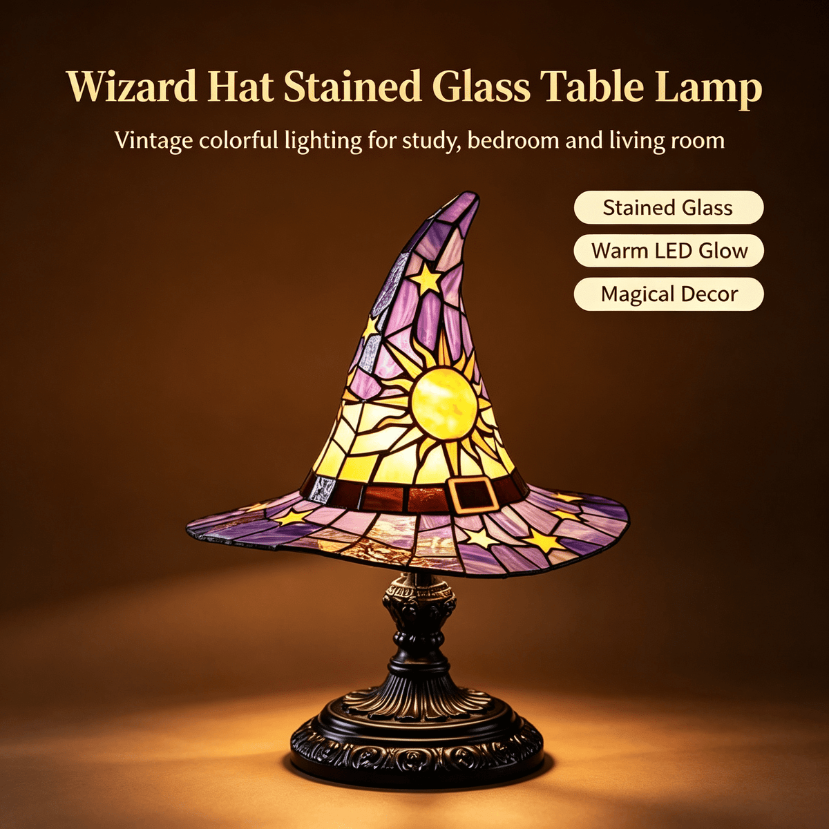 Stijggn Witch Hat Lights Halloween Glowing Lights, Waterproof Hanging Witch Hat Decorations, Warm Light Festival Ornaments for Indoor Outdoor Yard Garden Party Halloween Decor